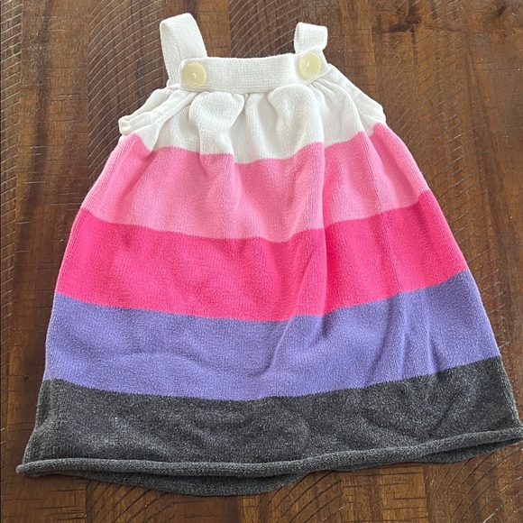 Great🎉 Condition GYMBOREE Striped and Navy Sweater Dresses Girls 2T - Picture 2 of 7